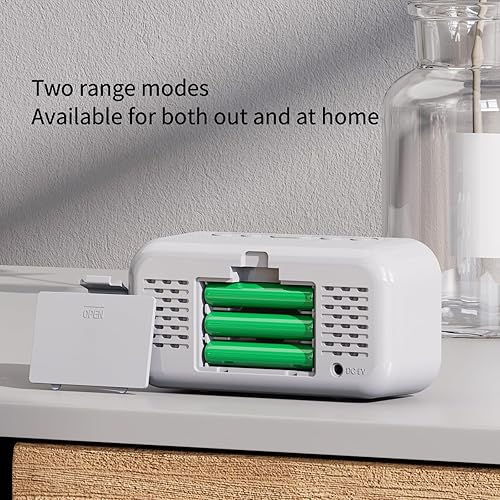 Miniatura 5 de Reloj despertador digital para mesita de noche, reloj despertador LED, pantalla de números grandes en negrita para dormitorio, carga USB, batería de