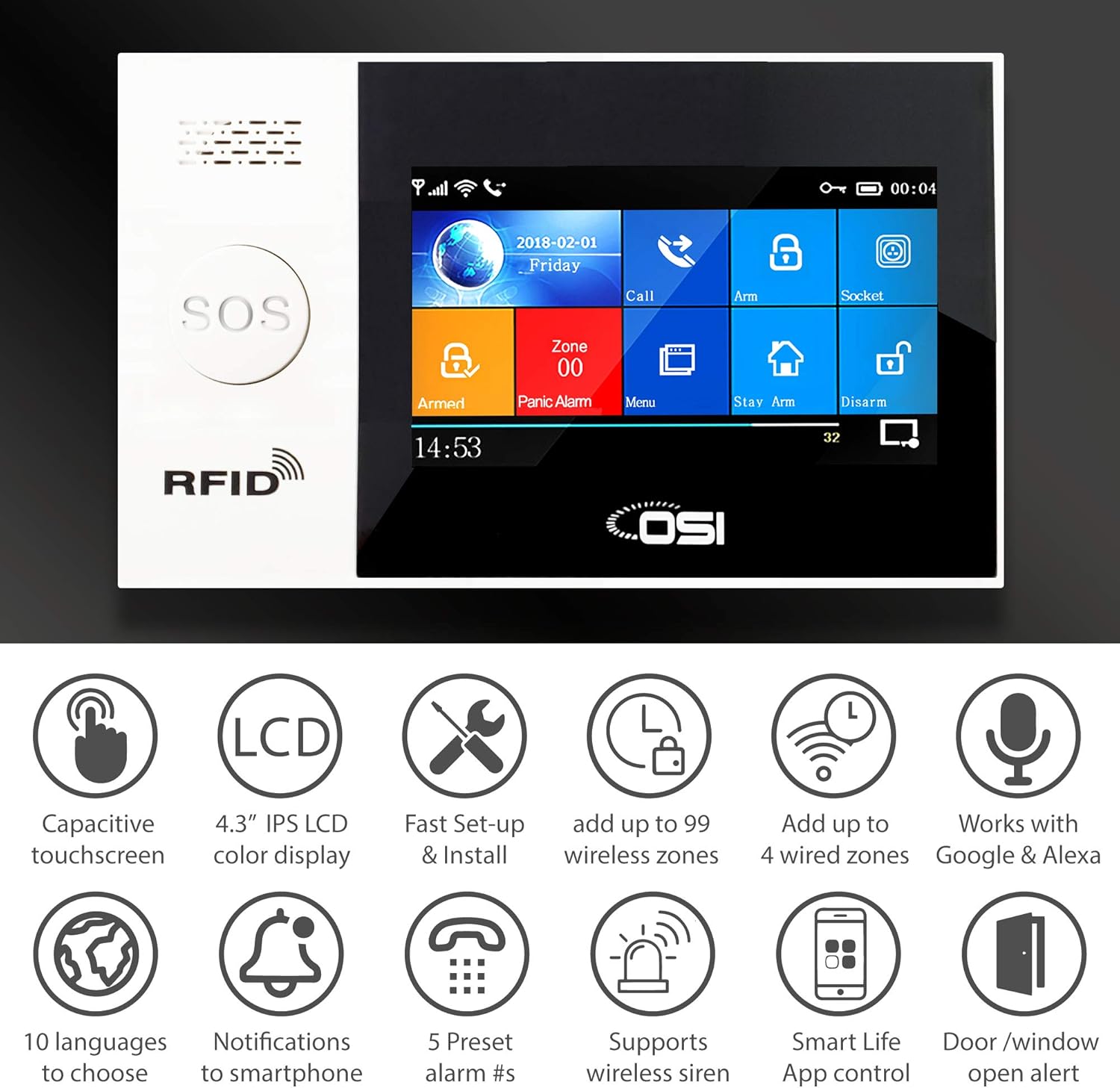 Amаzіng 🔥 【OSI Wireless WiFi Smart Home Security DIY Alarm System - 8 Piece】 DIY Home Wi-Fi Alarm Kit with Motion Detector,Notifications with app,Door/Window Sensor, Siren,Compatible with Alexa,NO Monthly Fees Rеvіеw Dіѕсоunt 【OSI Wireless WiFi Smart Home Security DIY Alarm System - 8 Piece】 DIY Home Wi-Fi Alarm Kit with Motion Detector,Notifications with app,Door/Window Sensor, Siren,Compatible with Alexa,NO Monthly Fees