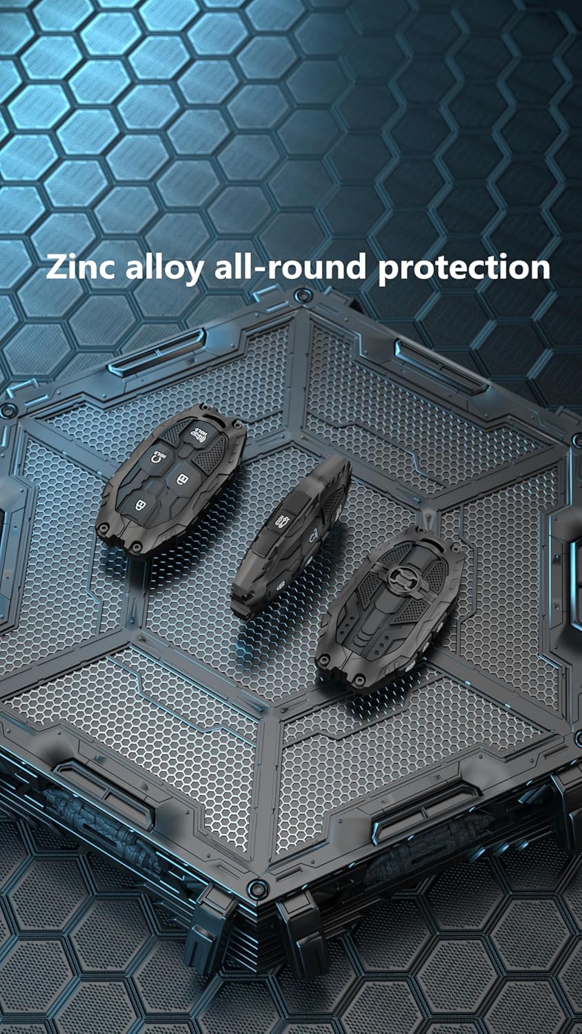 Key Fob Cover for Hyundai 5 Buttons Key Case,Heavy Key Shell Protector Accessories for 2024 2023 Hyundai Ioniq 6 Grandeur GN7 KONA Elanrtra Sonata Key Fob (Model-A-Black)