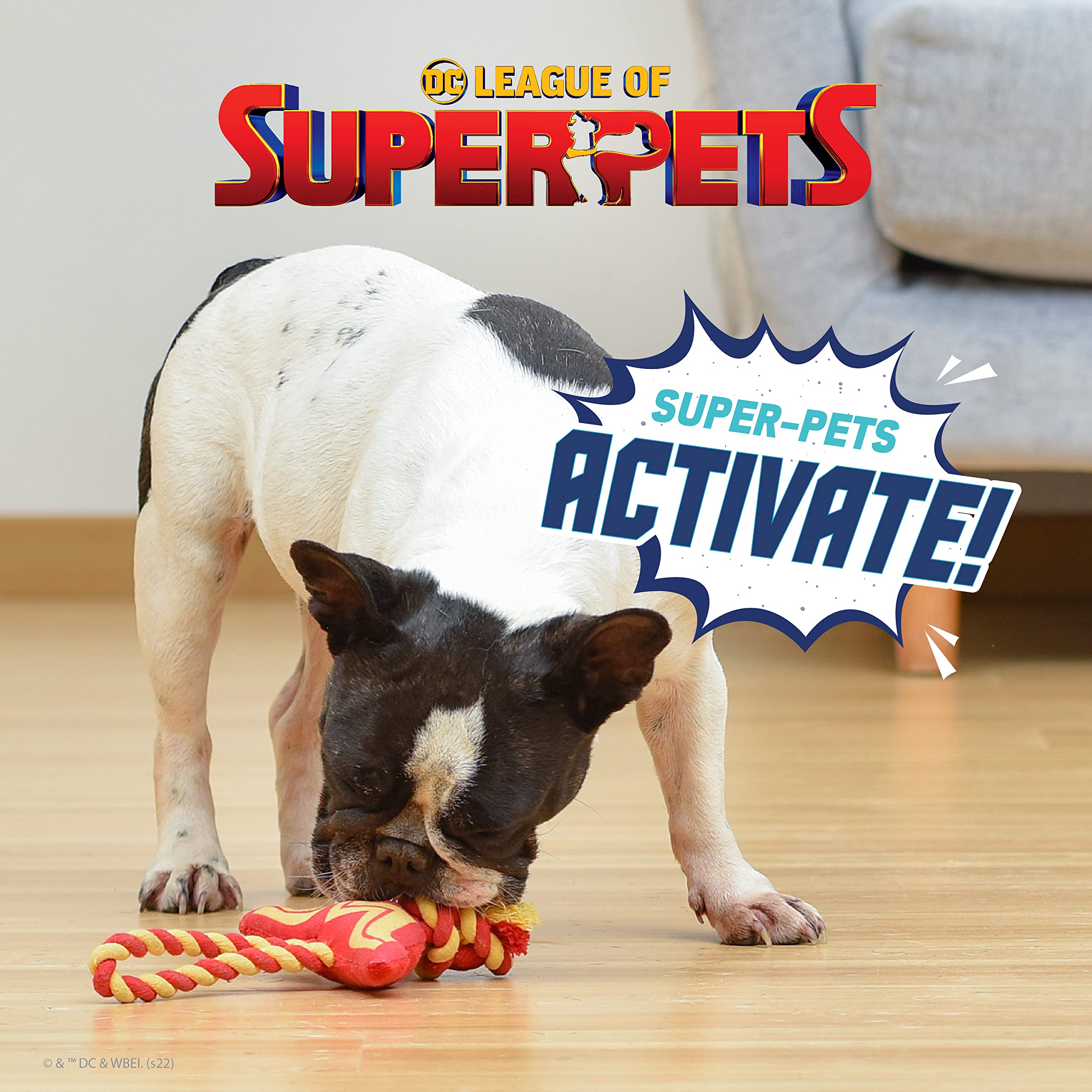 DC Comics Wonder Woman Logo Seil Haustier Spielzeug | Super-Pets Wonder Woman Hundespielzeug Seil Zerren mit Plüsch | Super-Pets Hund Plüsch & Seil Spielzeug Wonder Woman DC Wonder Woman Logo |