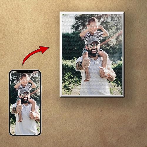 HmaxMork Impresiones en lienzo personalizadas (lienzo enmarcado, 24 x 24 pulgadas), impresión de lienzo personalizada con tu foto, perfecto para