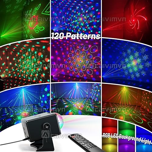 Miniatura 3 de Luces de fiesta, bola de discoteca de DJ y luz LED estroboscópica con cable USB-C de 10 pies activado por sonido, control remoto, luces de discoteca