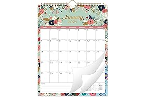 Floral Wall Calendar 2024: Stunning 12-Month Calendar for Effortless Organization