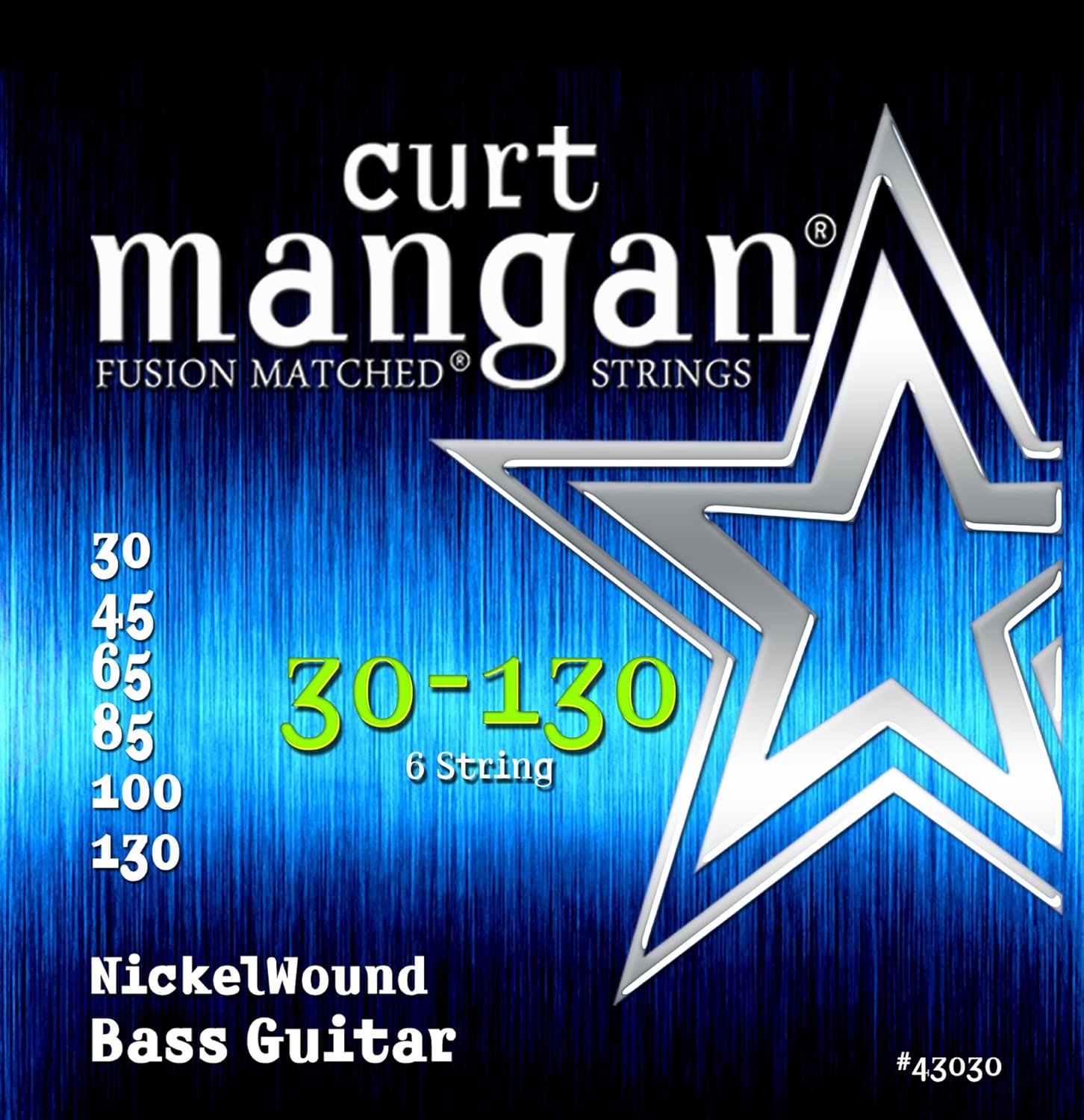 Curt Mangan Fusion Matched Nickel Wound 6-String Bass Strings (30-130)