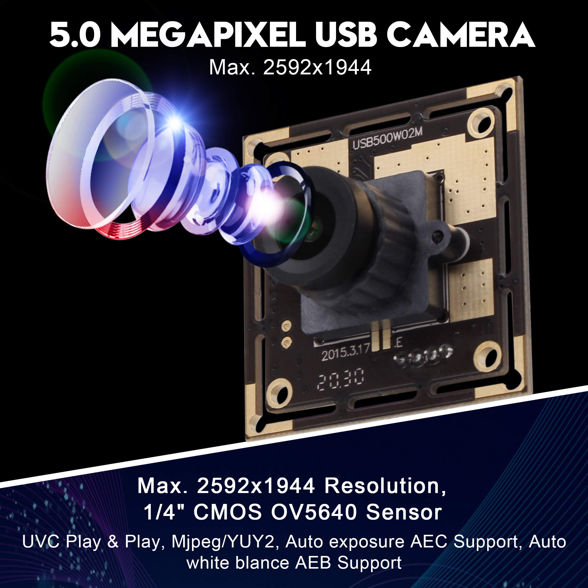Amazon.com: SVPRO 5MP USB Camera Module with 2.1mm Lens, Wide