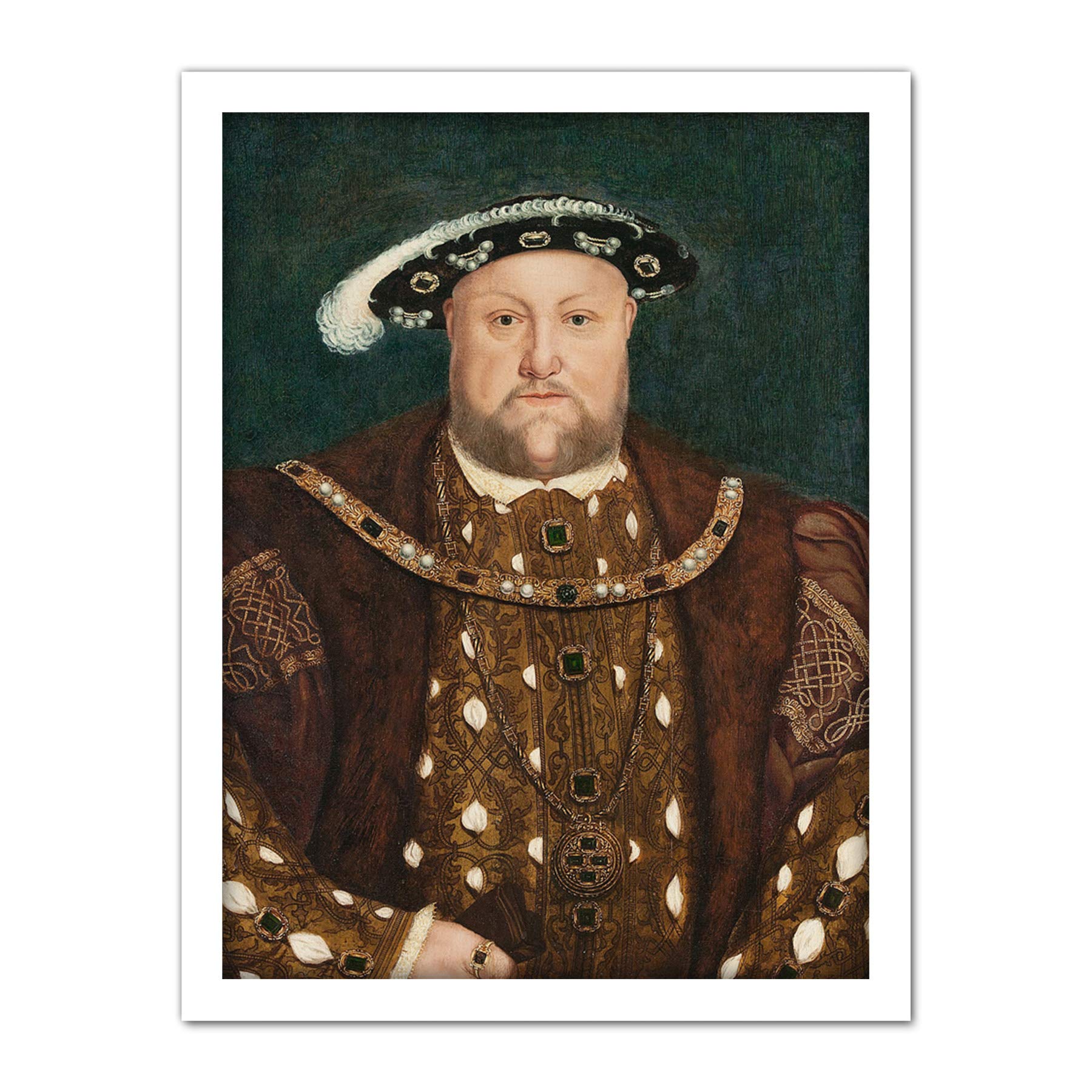 After Hans Holbein The Younger King Henry VIII Large Framed Art Print Poster Wall Decor 18x24