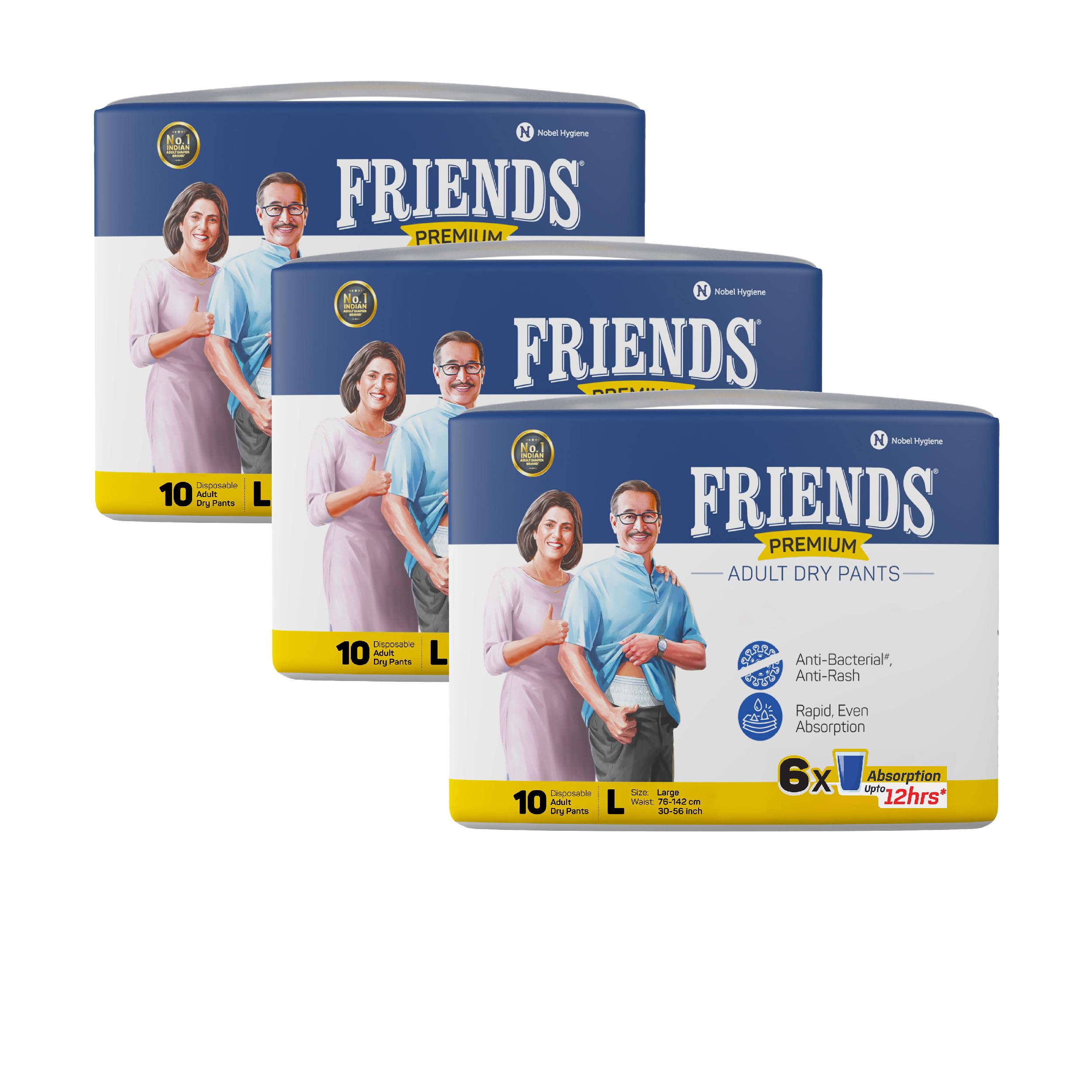 FRIENDS Premium Pull Up Pant Adult Diapers - L - XL (30 Pieces)