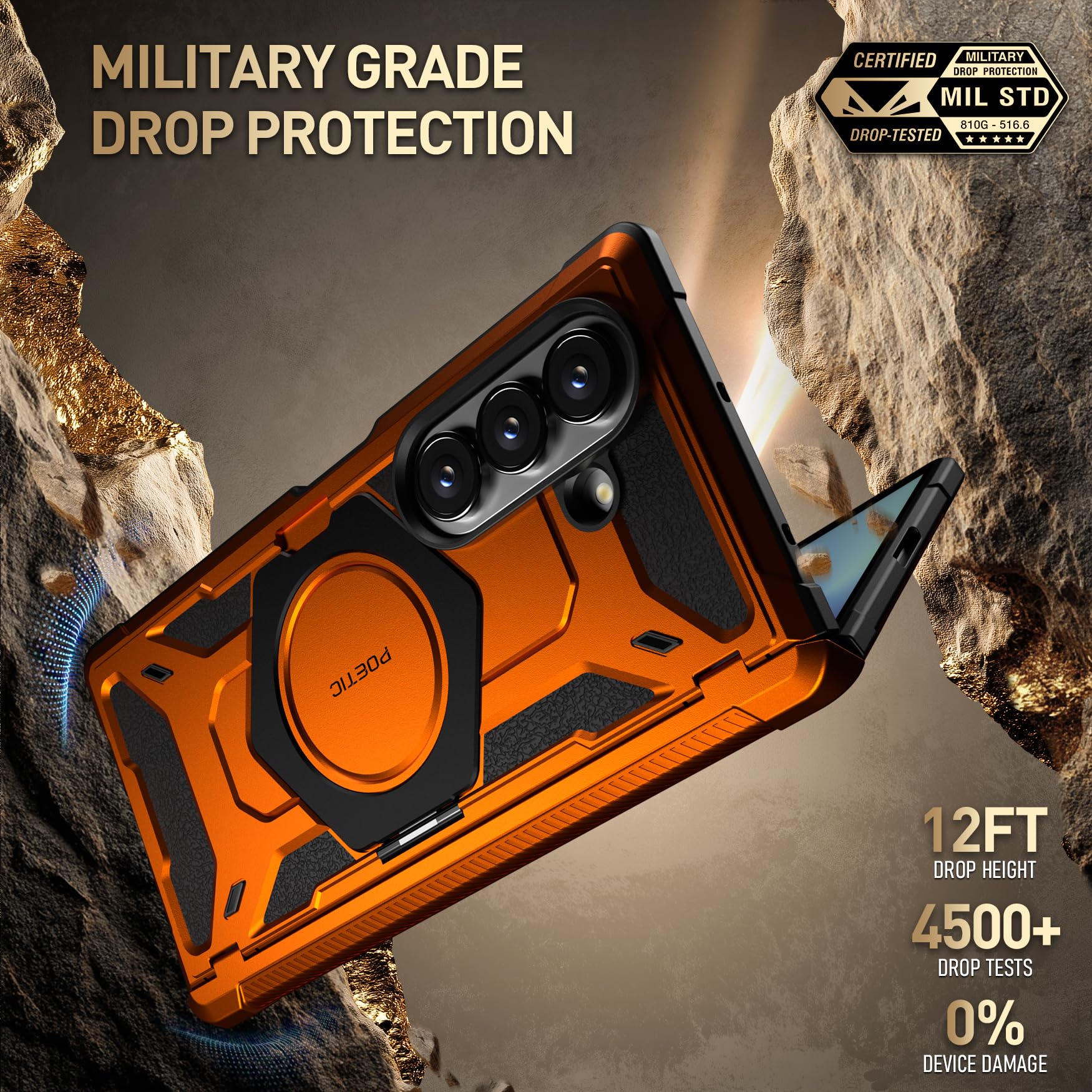 Amazon.co.jp: POETIC Spartan Samsung Galaxy Z Fold7 ケース [ヒンジ