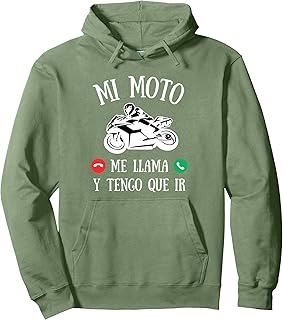 Moto Hombre Divertido Motero Regalo Motorista Biker Llama Sudadera con Capucha