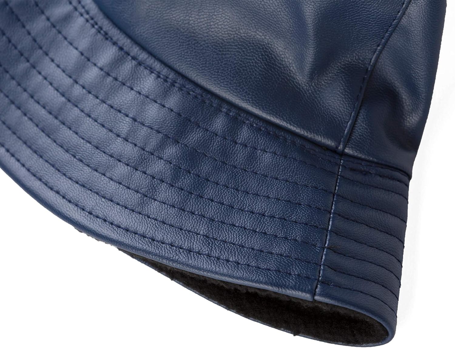 ZLYC Unisex Fashion Bucket Hat PU Leather Rain Hat Waterproof Fishmen Cap - Image 5