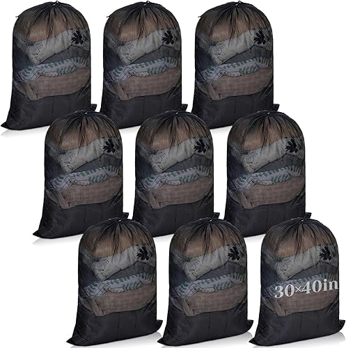 Windyun Bolsa de malla para lavandería, 9 unidades, 30 x 40 pulgadas, bolsas de malla grandes de alta resistencia, con cordón, con bloqueo, para
