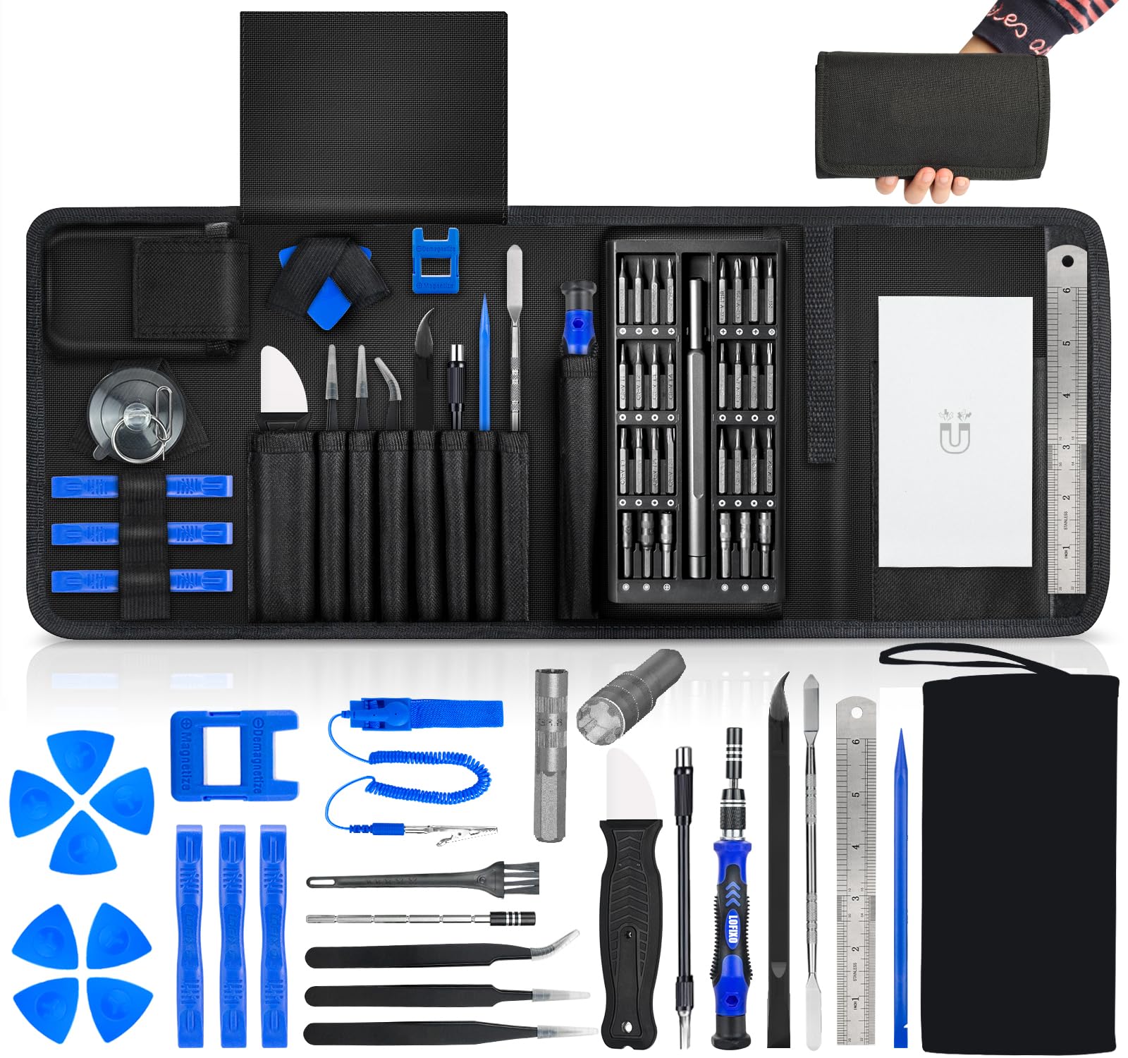 Computer Tool kit,Laptop screwdriver kit,91 PC Precision screwdriver set with spudger tweezers Electronics Repair Tools kit for iPhone/macbook/ps4/ps5/xbox switch controller,Eyeglass,Tablet,Smartphone