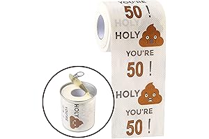 Happy 50th Birthday Gifts for Men, Funny Gag Gift 3 Ply Novelty Toilet Paper