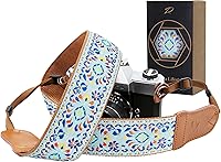 Vista 16 de Padwa Lifestyle Plaid Camera Strap - 2" Wide Double Layer Cowhide Head,Cotton Camera Shoulder Straps