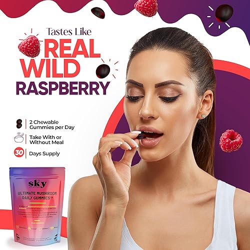 Miniatura 5 de Gomitas de hongos para adultos, 10 en 1, potente complejo de hongos con melena de leones, reishi, cordyceps, cola de pavo - para claridad mental,