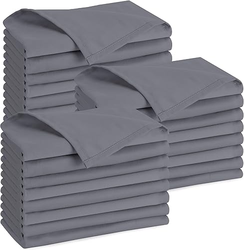 Vista 250 de Utopia Kitchen Servilletas de tela negra [288 unidades, 18 x 18 pulgadas] mezcla de algodón absorbente, lavables y reutilizables, para cenas, Negro