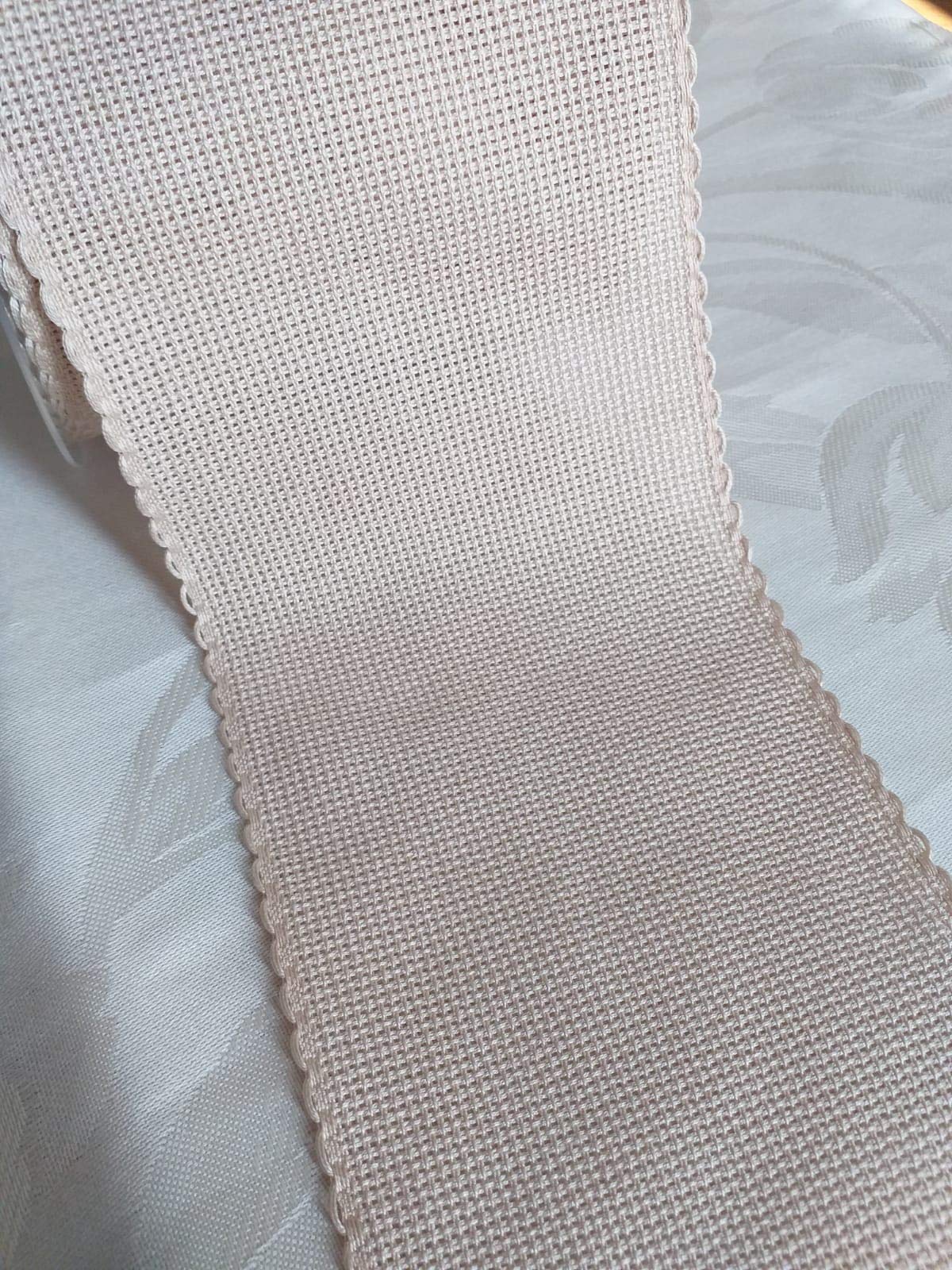 NASTRIFICIO ROSSI SAS ribbon canvas aida Cross Stitch TULIPANO (103 mm, Ecrù)