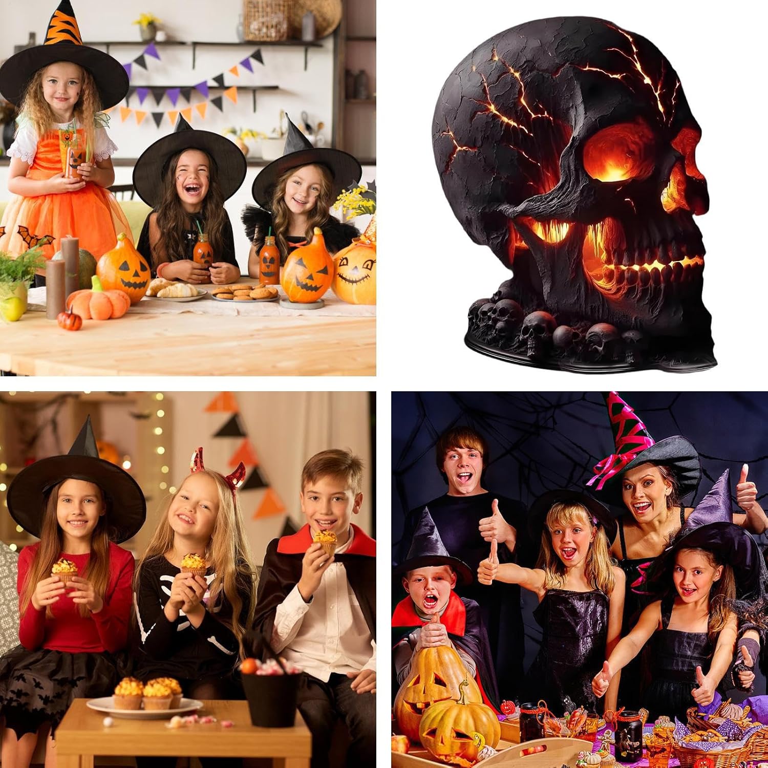 Skull Lamp | Skeleton Table Lamp Halloween Decorations – Desk Light Disturbing Decorations Home Indoor Outdoor Bedroom Garden