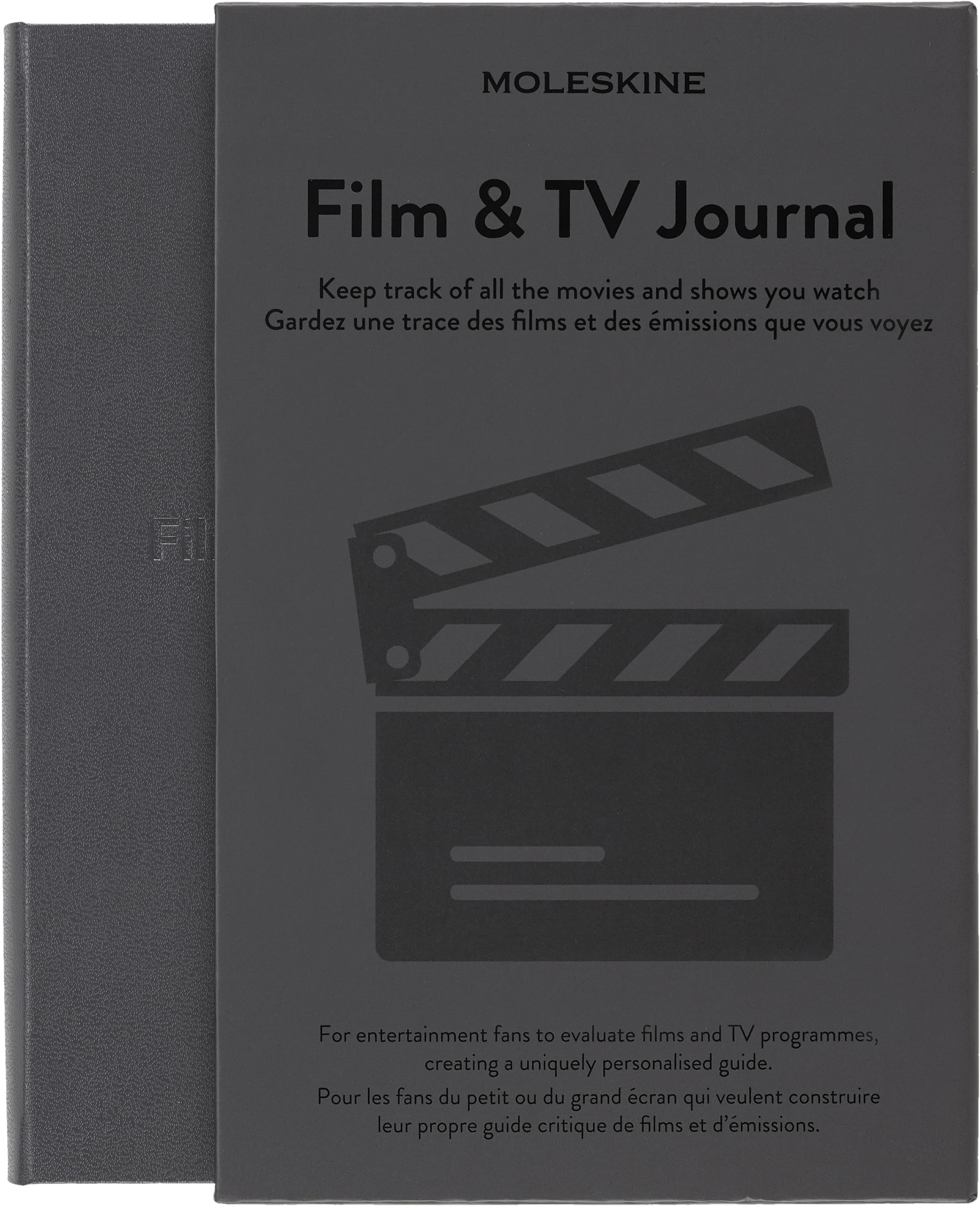 Film & TV Journal, Notebook for Cinema, Film and TV Series Enthusiasts, Film Review Notebook with Introduction to the History of Cinema, Hard Cover, Grey Colour, 400 Pages