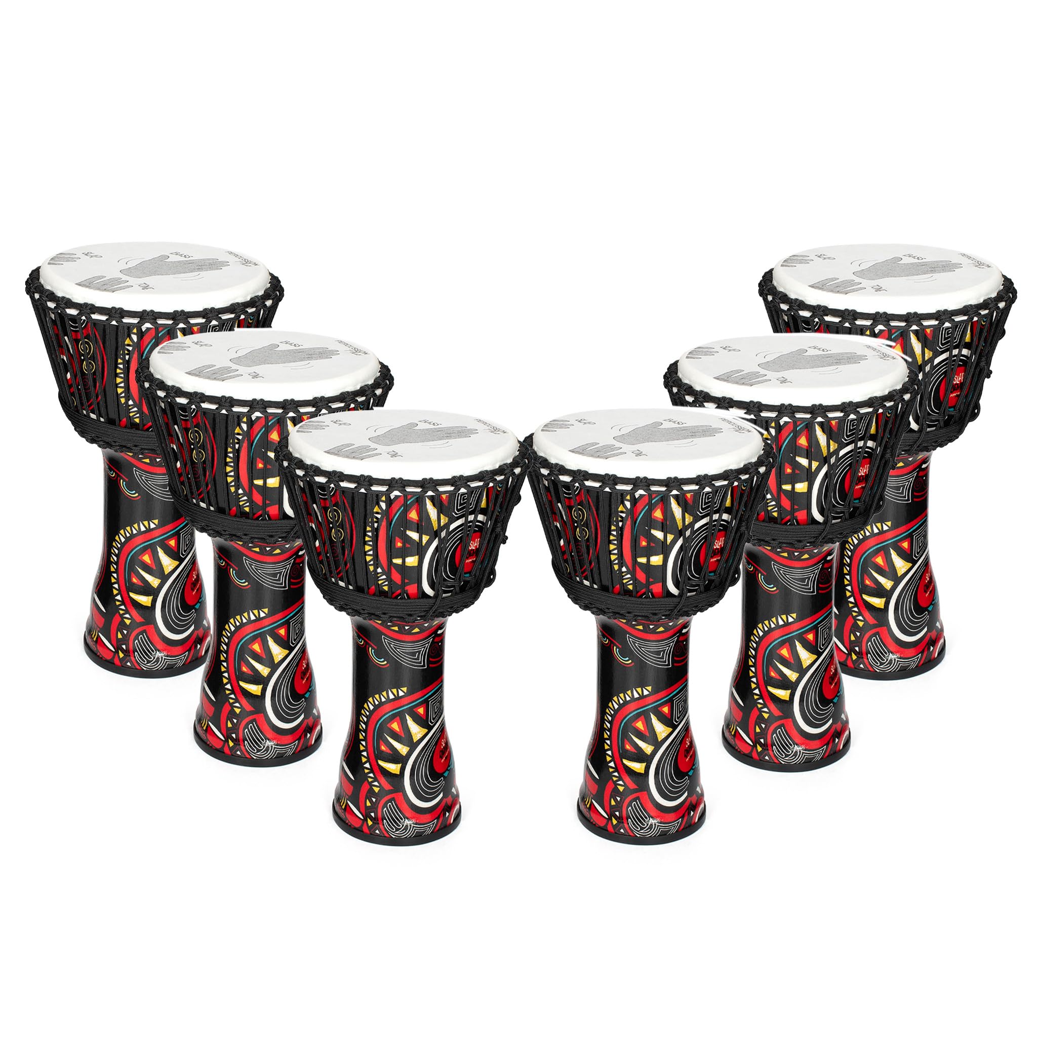 Percussion Plus Carnival Slap Djembe - Paquete de 15,24 x 17,78 cm, cuerda afinada