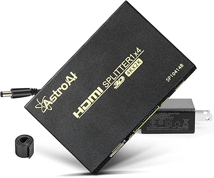Amazon Astroai Hdmi 分配器 Hdmiスプリッター Hdmi 1入力４出力 Pse認証 アダプター同時出力 Nintendo Switch 動作確認済 Hdcp Ver 1 4 結束バンド付き Ps4 Nintendo Switch Xbox Hdtv Dvdプレーヤーなど対応 Astroai Avセレクター