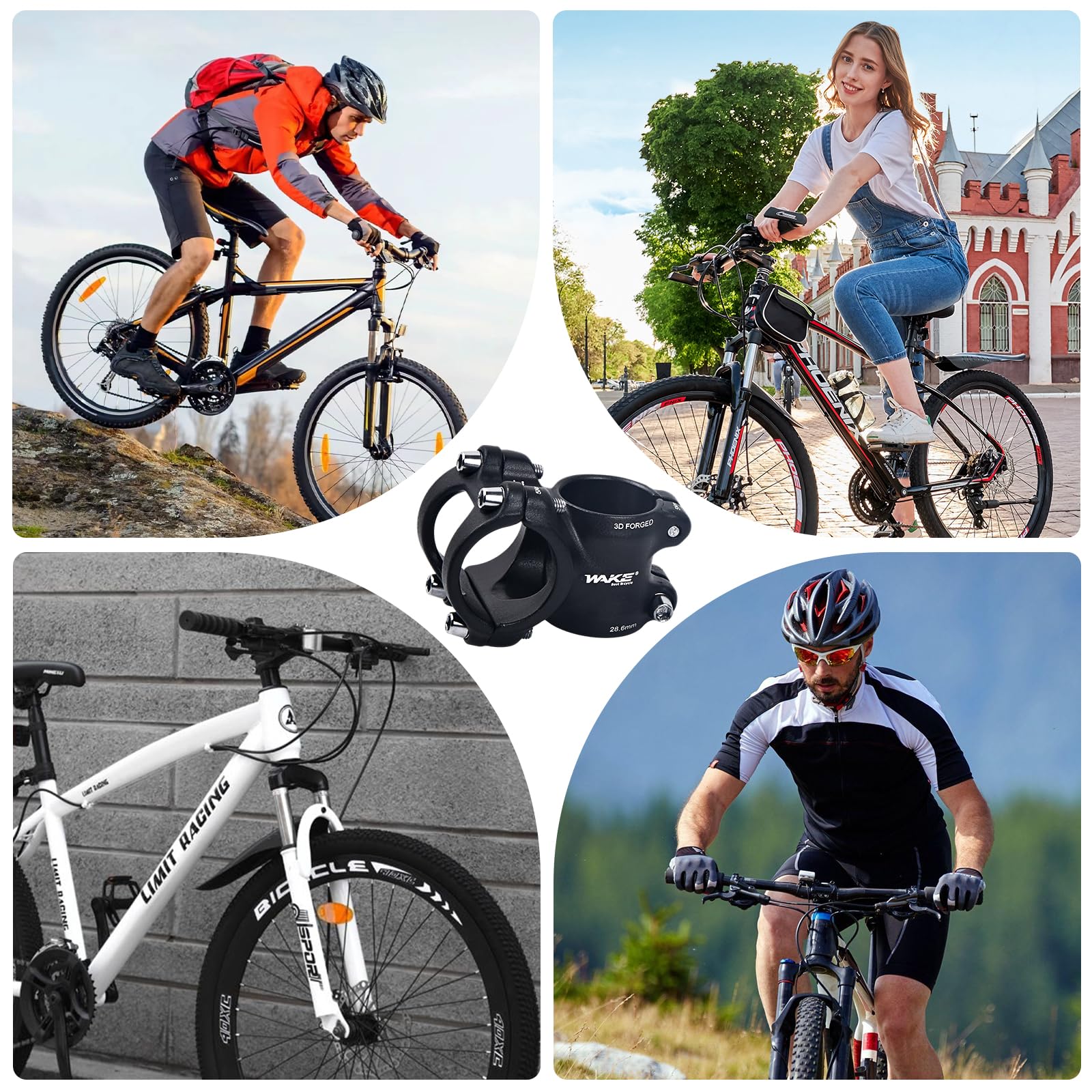 Amazon | 自転車 ステム 35mm ± 7° 調整可能 自転車ハンドルバー