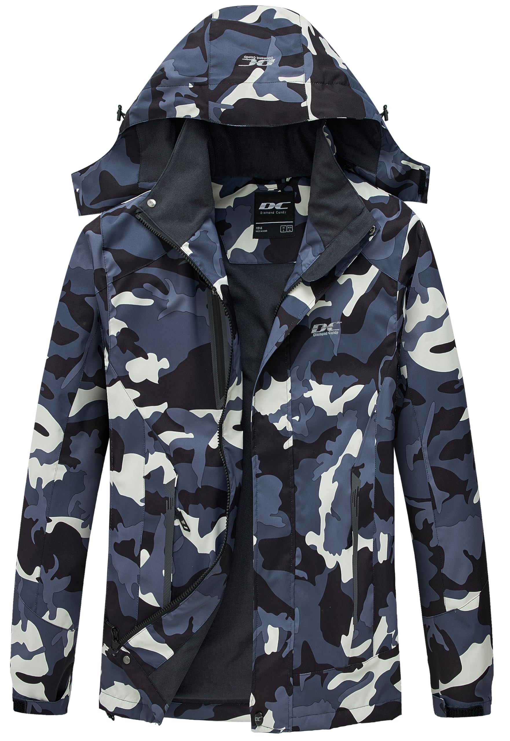 DCmount Übergangsjacke Herren Softshelljacke für Herren mit Kapuze Regenjacke Herren wasserdicht outdoor Jacken für Wandern Camping