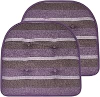 Vista 69 de Sweet Home Collection - Cojín de espuma viscoelástica para silla con capitoné, antideslizante, parte trasera de goma, en forma de U, 17 x 16 Gris