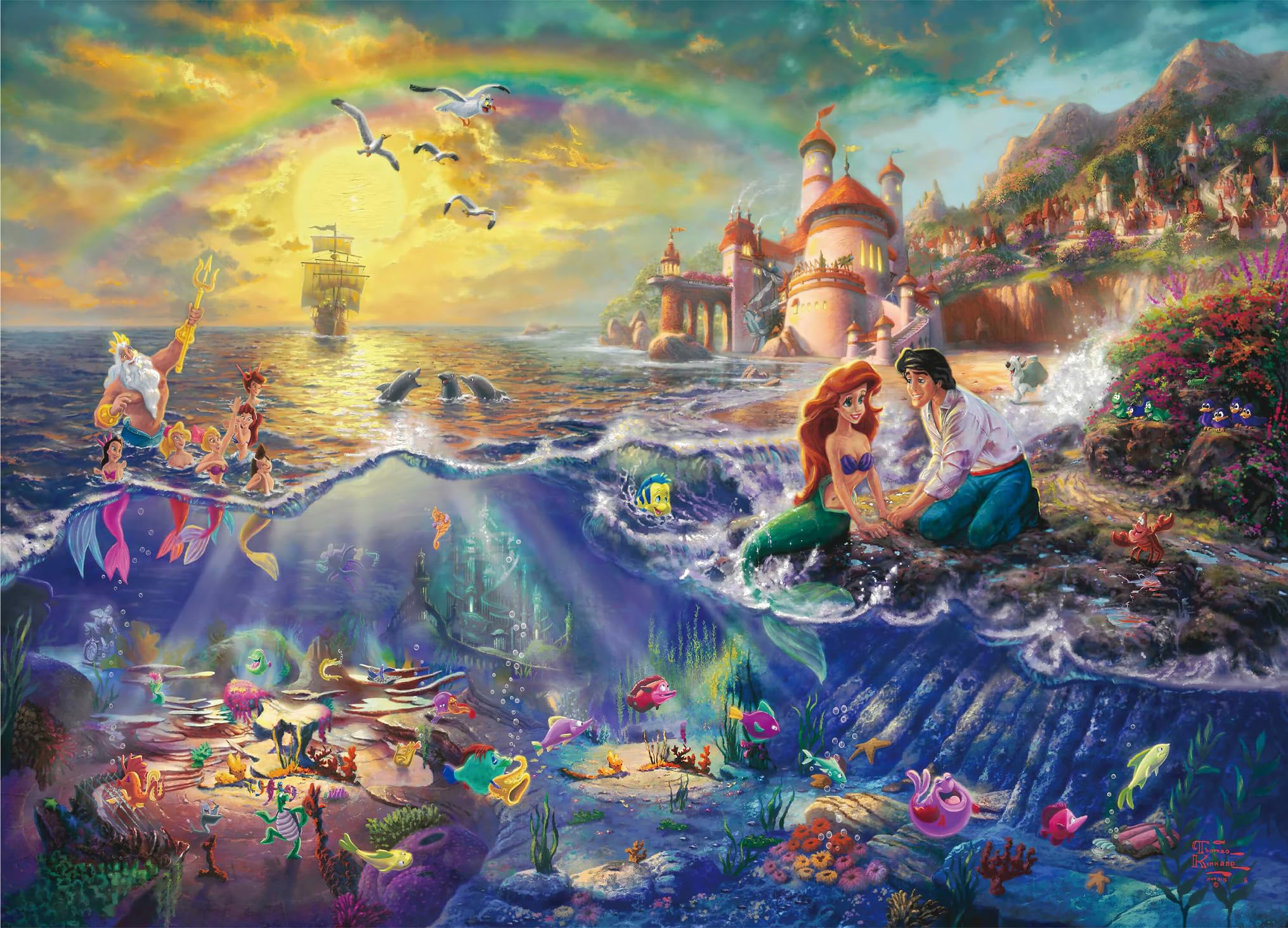 WESEN 1000 Piece Jigsaw Puzzle for Adult - Little Mermaid Jigsaw for Stress Relief & Fun, Challenging Festive Family Puzzle, Premium Artwork for Relaxation & Decor
