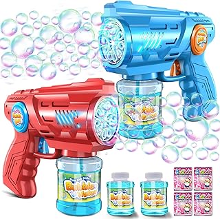 Bubble Guns Machine for Kids 4-8: Automatic 10-Hole Bubble Guns with Rich Bubbles & LED Light - Summer Outdoor Bubble Gun ...