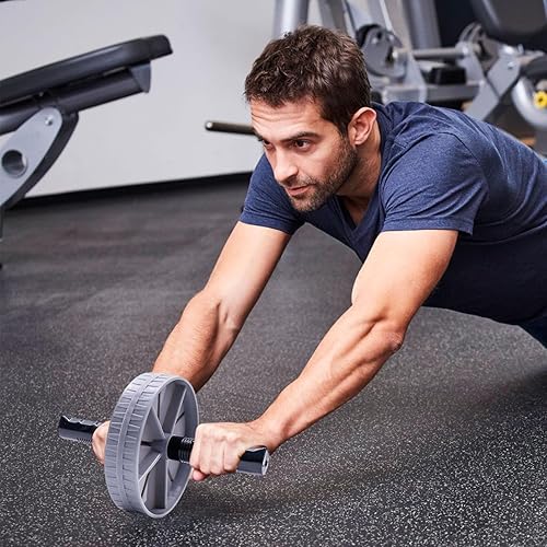 Miniatura 2 de Rueda abdominal - Rueda de ejercicio abdominal  Rodillo de ruedas abdominales  Ruedas de rodillo de ejercicio con asas  Equipo de entrenamiento para