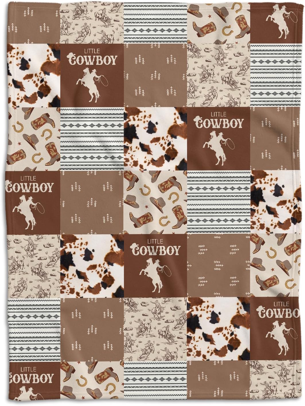 Western Blanket, Western Decor for Nursery Room, Baby Blankets for Boys Girls, Cowboy Baby Blankets, Western Baby Stuff, Soft Warm Lightweight Nursery Bed Blanket for Newborn Toddlers (04, 30x40 in)
