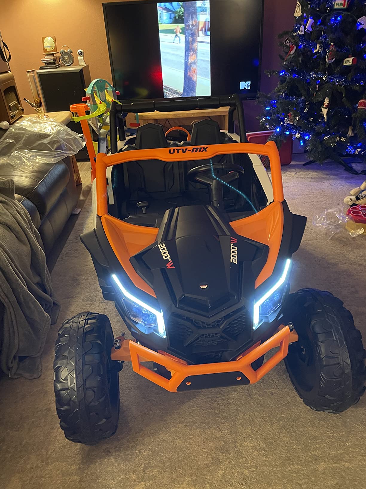 50/mo Finance UTVMX XXL 24V 2Seater Electric Car to Drive for Kids 38Yrs with EVA Tires