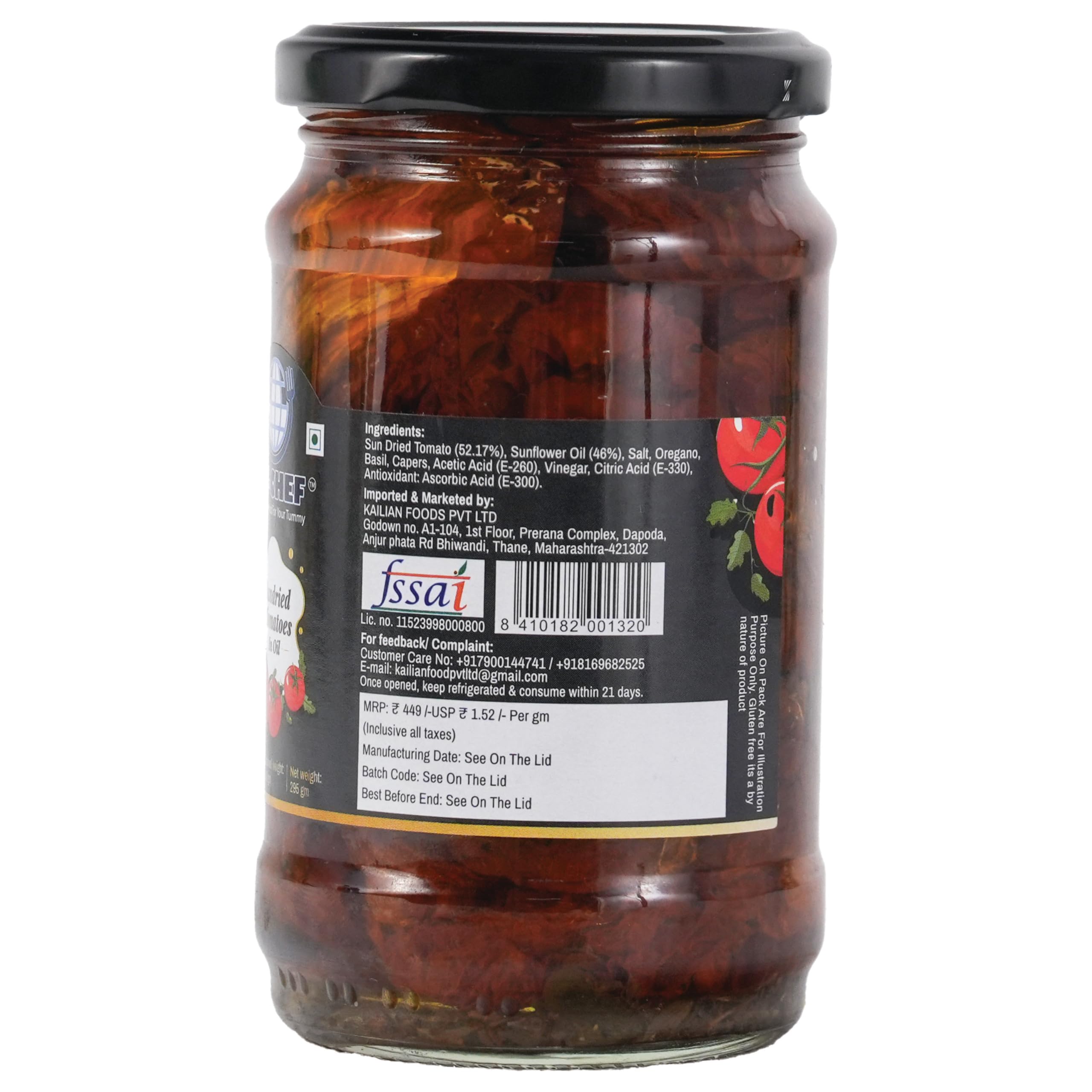 LE-CHEF Sundried Tomatoes in Oil 295g | Authentic Italian-Style Sundried Tomatoes | Rich Flavour for Pizza, Pasta, Salads & Mediterranean Cooking | Ready-to-Use - Image 3 thumbnail