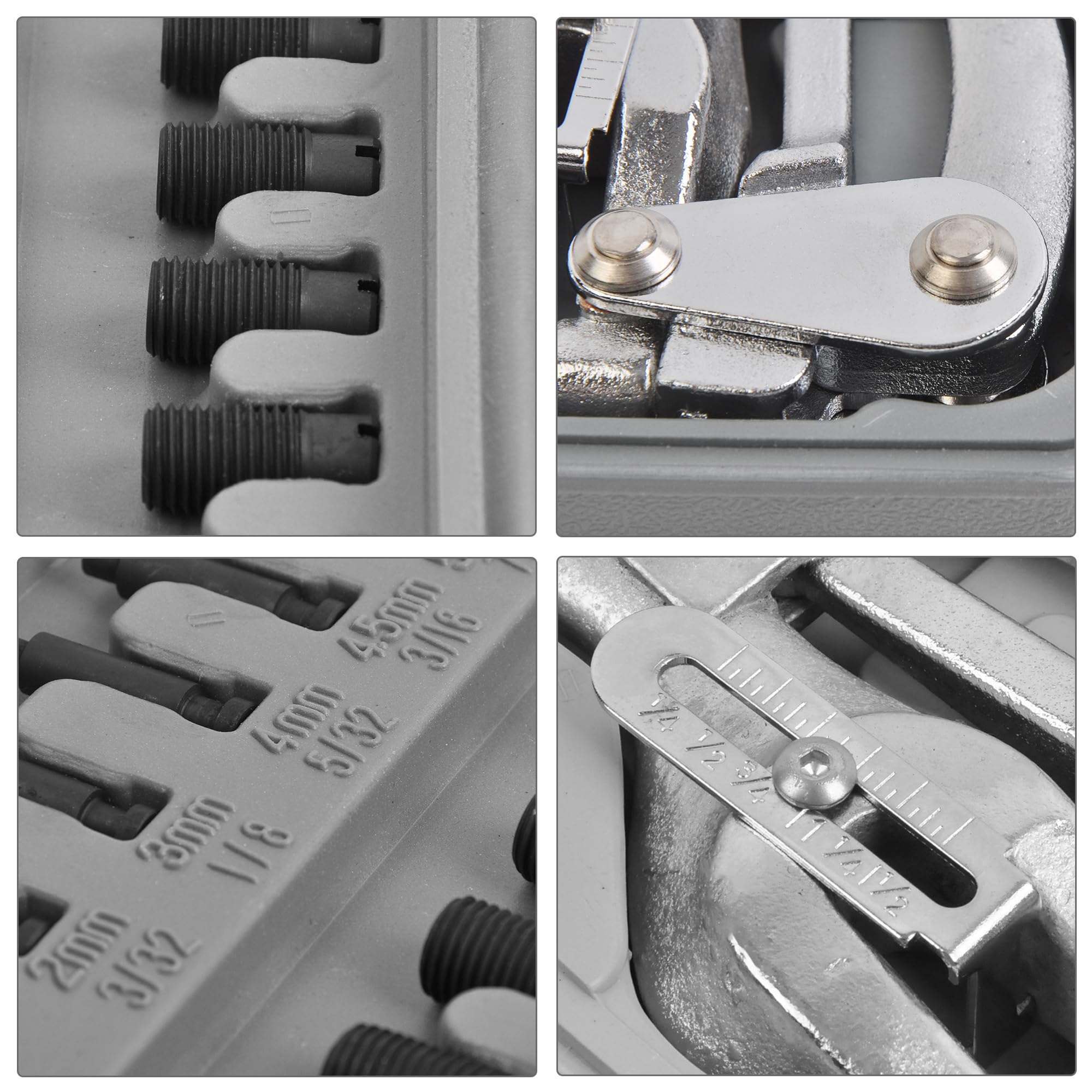 Heavy Duty Hole Punch Set - Cr-V Steel -6