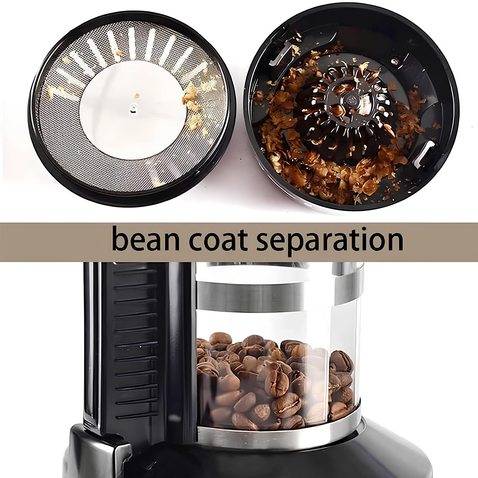 Tostador de café en grano, tostador de café, tostador de café eléctrico profesional, máquina tostadora de café de aire con temporizador, velocidad del viento ajustable for cafetería, restaurante