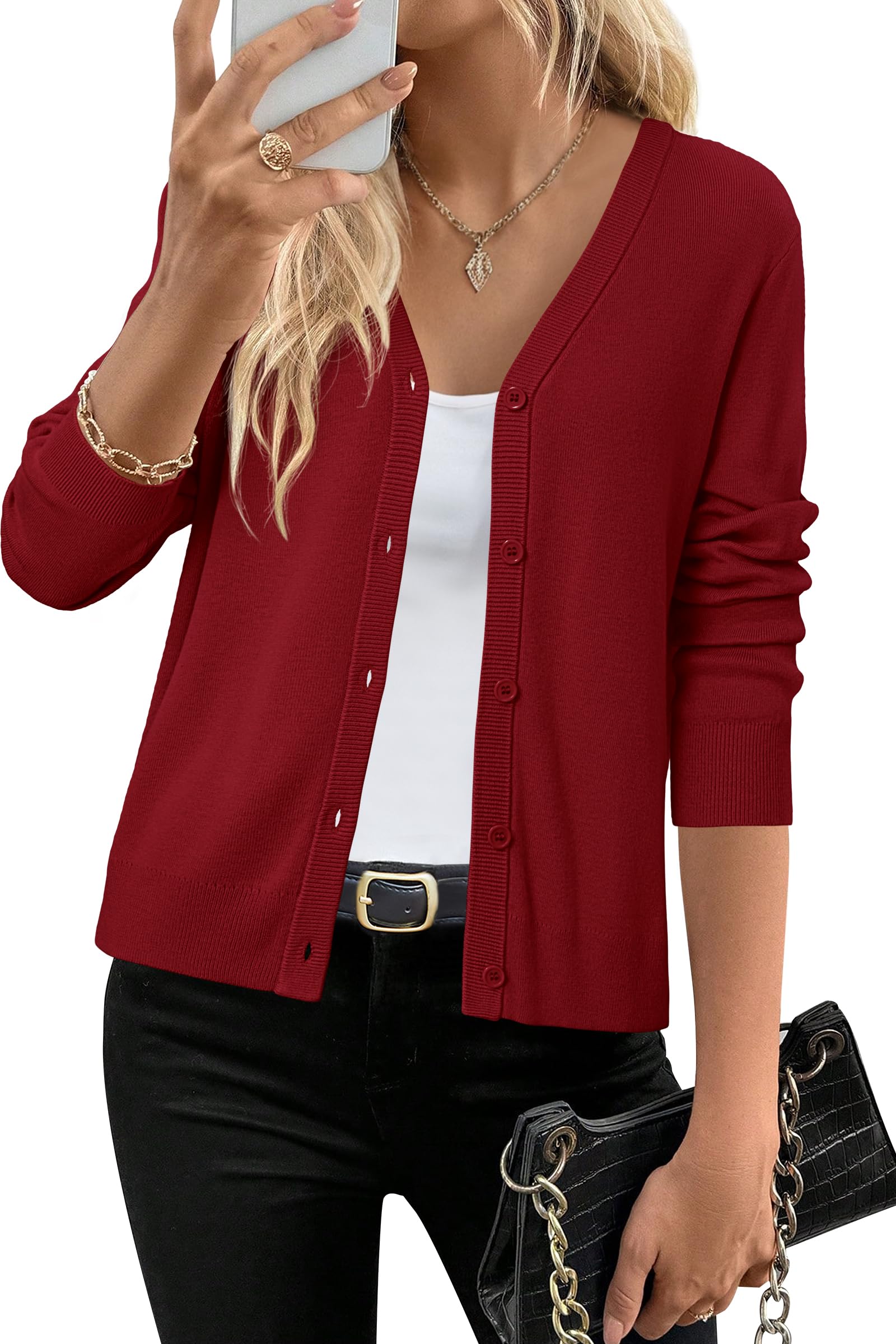 Arach Cloz Womens Wool Blend Business Casual Cardigan Sweaters 2025