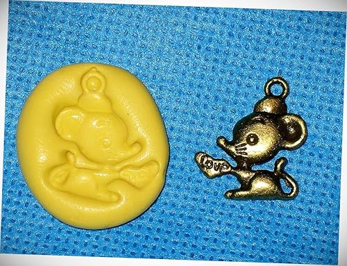 Moldes de chocolate con dije de ratón molde de silicona 883 para Fondant Craft de resina de chocolate joyería caramelos galletas caramelos moldes de
