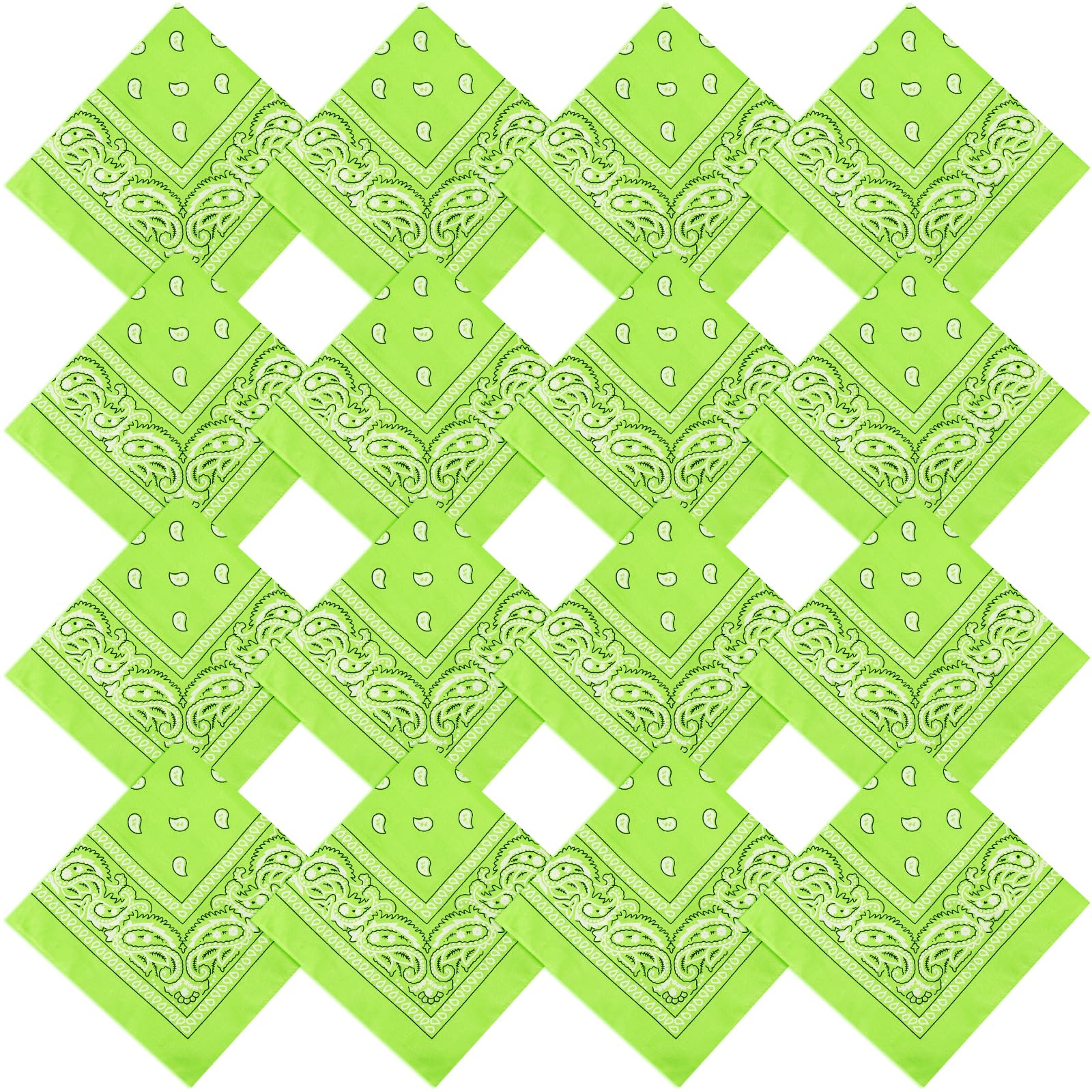 CECIAOAIME 8/16 Pcs Bandanas for Women Men 22x22 inch Headbands Head Scarf