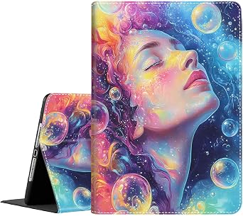 Case for iPad 10.2 9th / 8th / 7th Generation 2021/2020/2019 Model 10.2 Inch, iPad Air 3 Case/10.5 Inch Pro, Multi-Angle Smart Stand Cover Auto Sleep/Wake, Shower Joy Woman