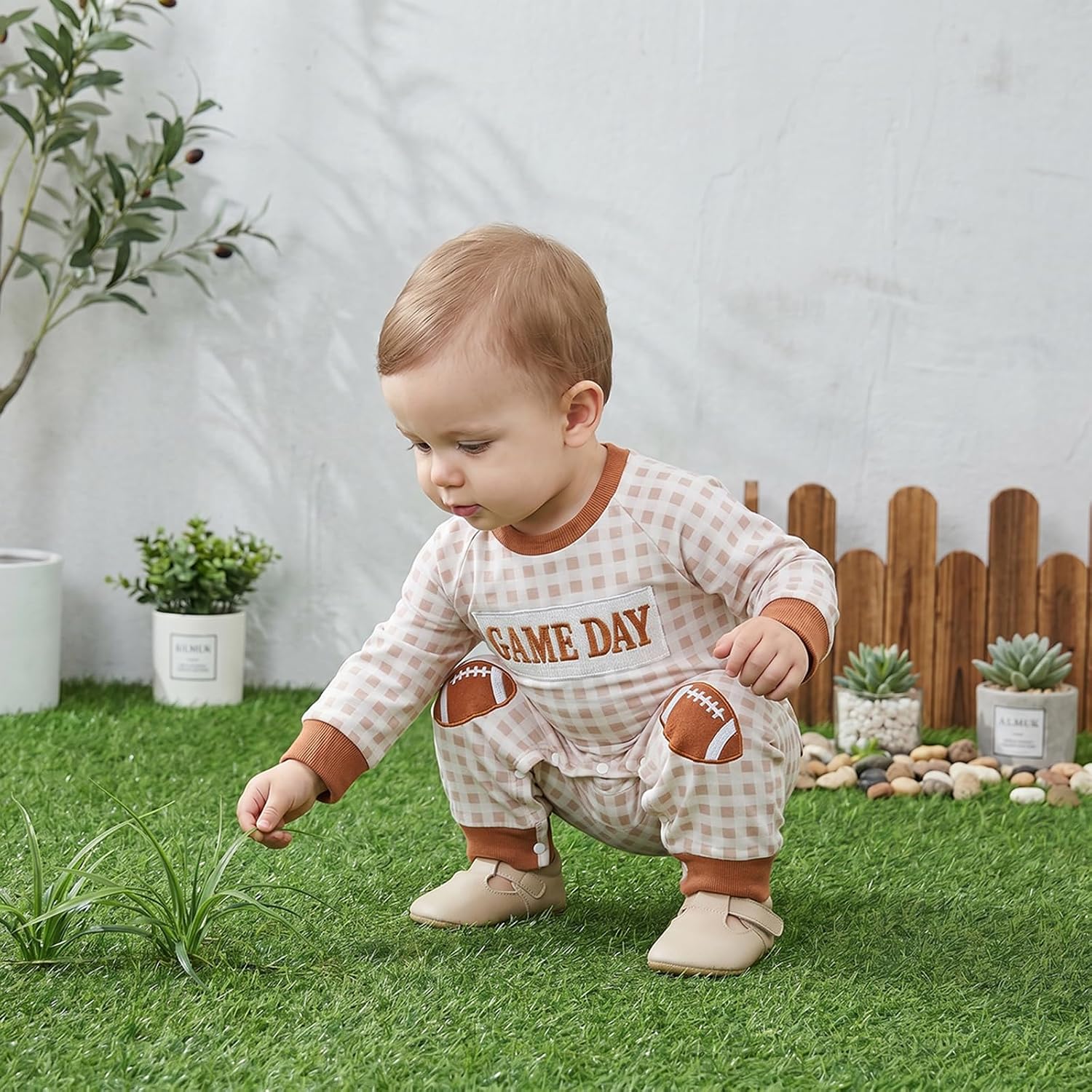 Baby Halloween Outfit Newborn Boy Girl Waffle Embroidery Pumpkin Jumpsuit Long Sleeve Romper Fall Winter Clothes