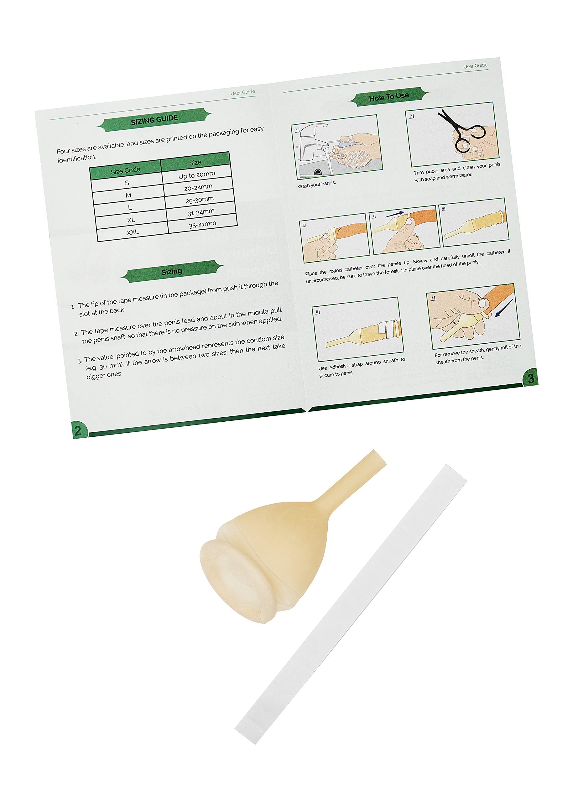 E&E 5X Male External Catheter with Extra Fixer Condom Catheter