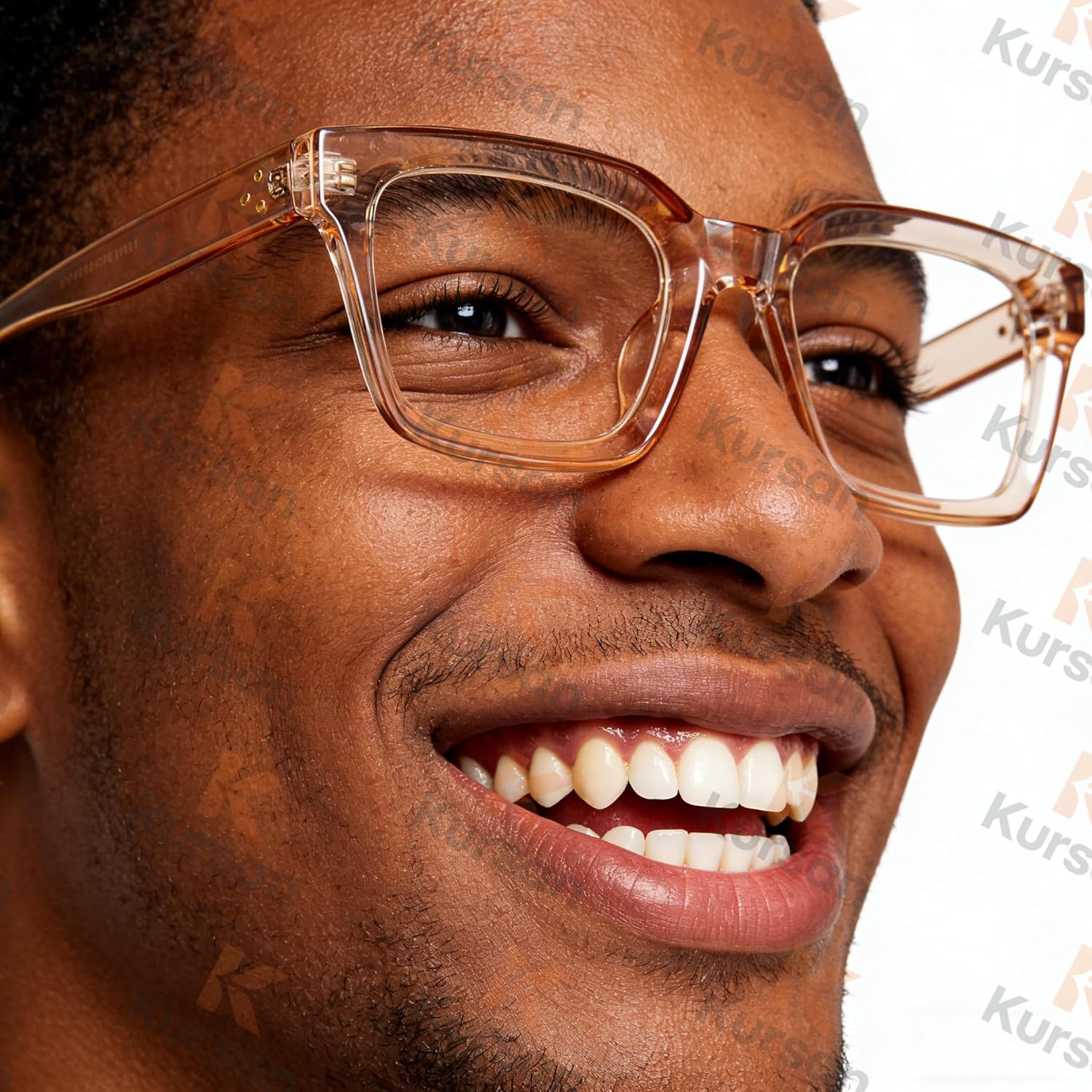 Kursan Classic Non Prescription Clear Lens Black Glasses for Women Men Thick Square Frame Eyeglasses - Image 4