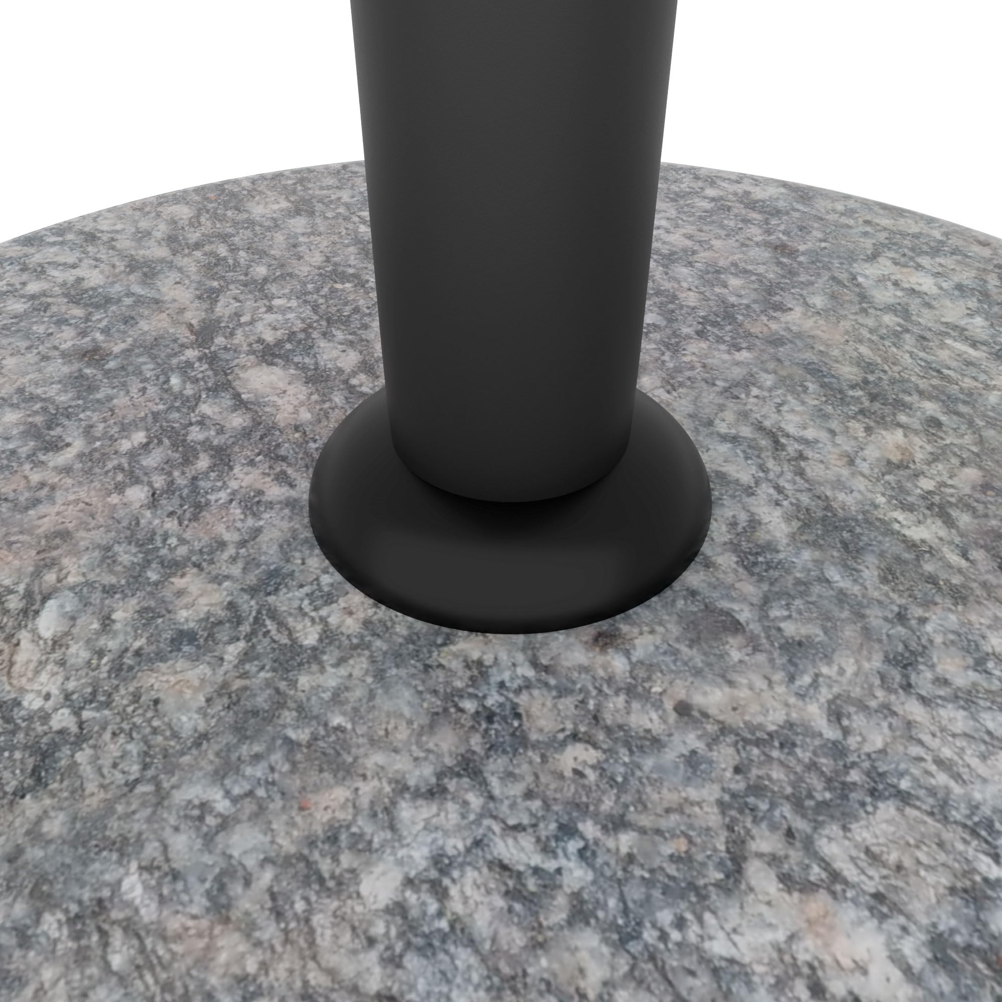 FRANKYSTAR Pietra – Base para sombrilla de jardín redonda Ø45 cm Base de 25 kg para sombrillas de piedra gris