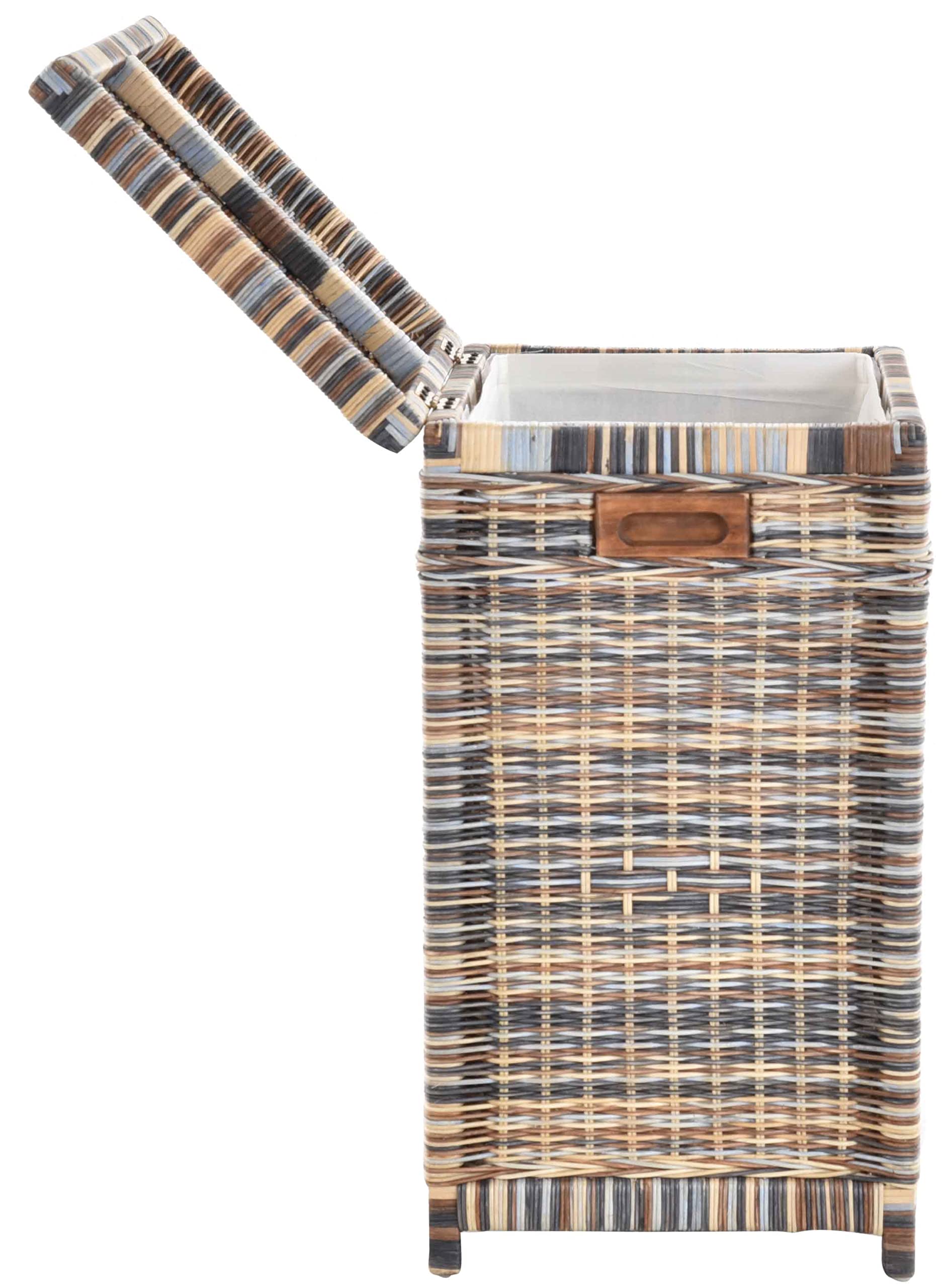 Wäschetonne/Wäschekorb aus Rattan (Mehrfarbig)