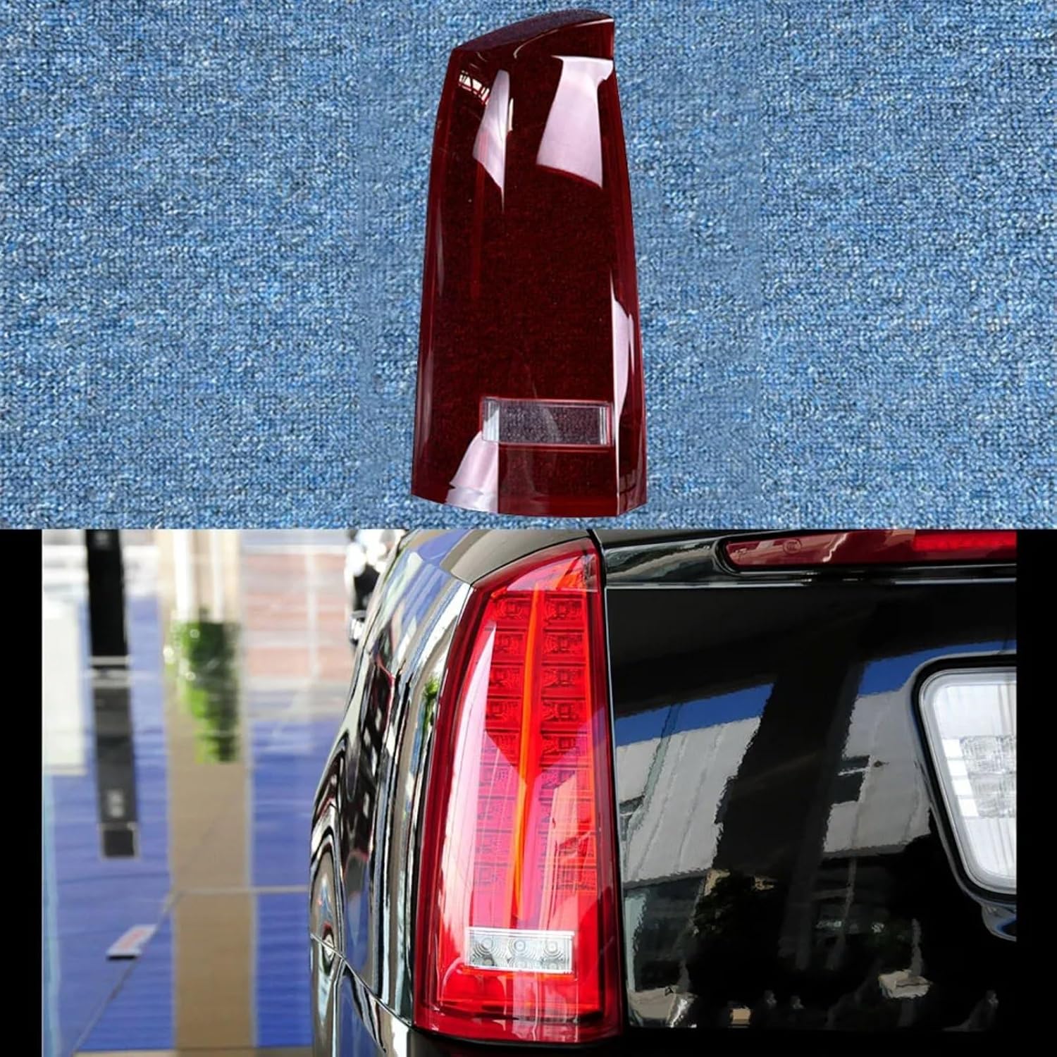 tail light lens Compatible With Cadillac For SLS 2008 2009 2010 2011 2012 Car Brake Lights Shell Auto Rear Cover Mask Lampshade(Left)