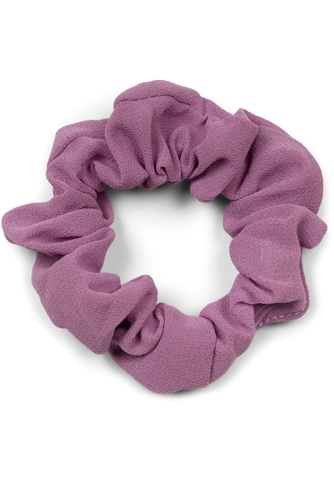 styleBREAKER Ladies hair tie pleated with bow in retro style, elastic, scrunchie, plait elastic, hair band 04027014, Colour:Mauve - Image 2