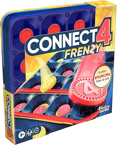 Miniatura 12 de Connect 4 Frenzy Game Discos de rebote 4 The Win Juegos de fiesta familiar para niños, adolescentes y adultos A partir de 8 años 2 a 6 jugadores