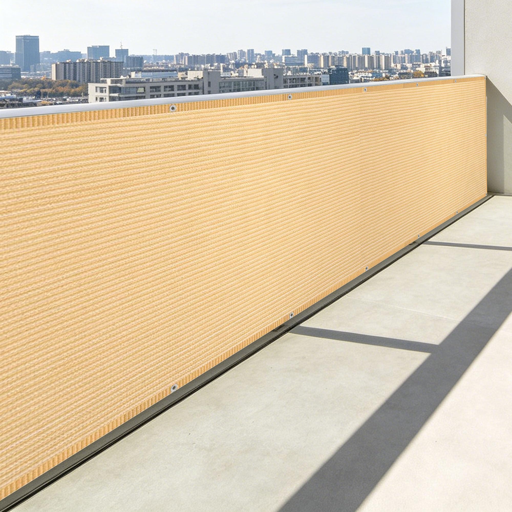 Filet d'ombrage perméable vent et eau beige 1.9x4m anti-chaleur potager