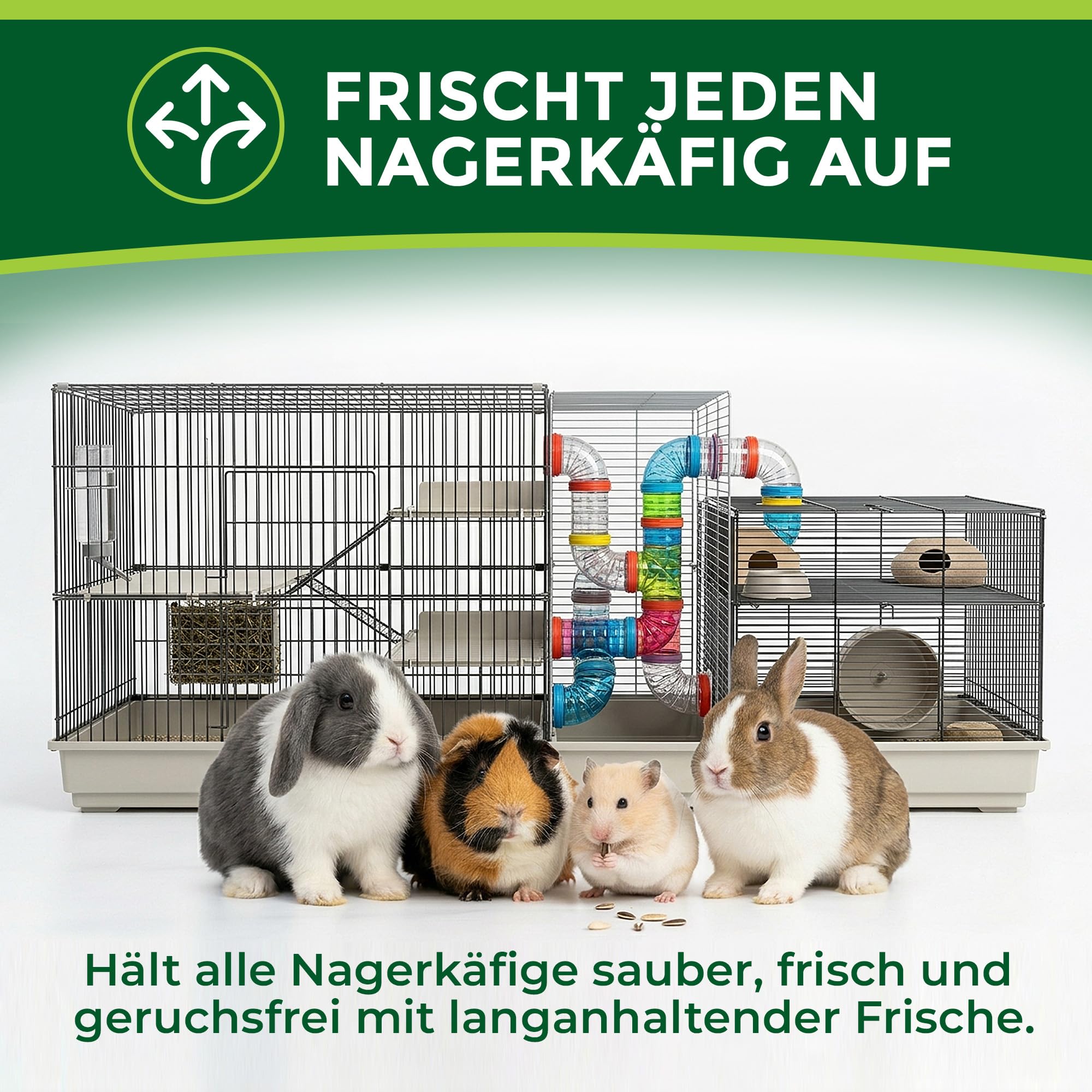 Anti-odeur et saleté pour cages de rongeurs, avec micro-organismes contre les selles, l'urine et les odeurs des animaux domestiques, 100 % naturel et délicat, vaporisateur de 500 ml
